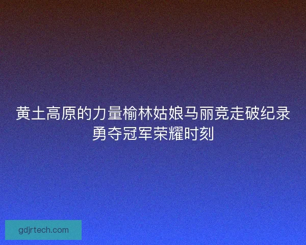 黄土高原的力量榆林姑娘马丽竞走破纪录勇夺冠军荣耀时刻 黄土高原的力量榆林姑娘马丽竞走破纪录勇夺冠军荣耀时刻