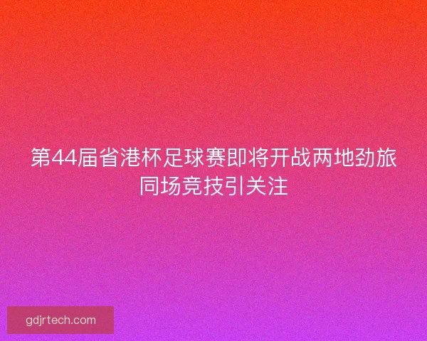 第44届省港杯足球赛即将开战两地劲旅同场竞技引关注